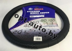 Оплётка на руль MAAS черная-плетеная 024 (размер XL)