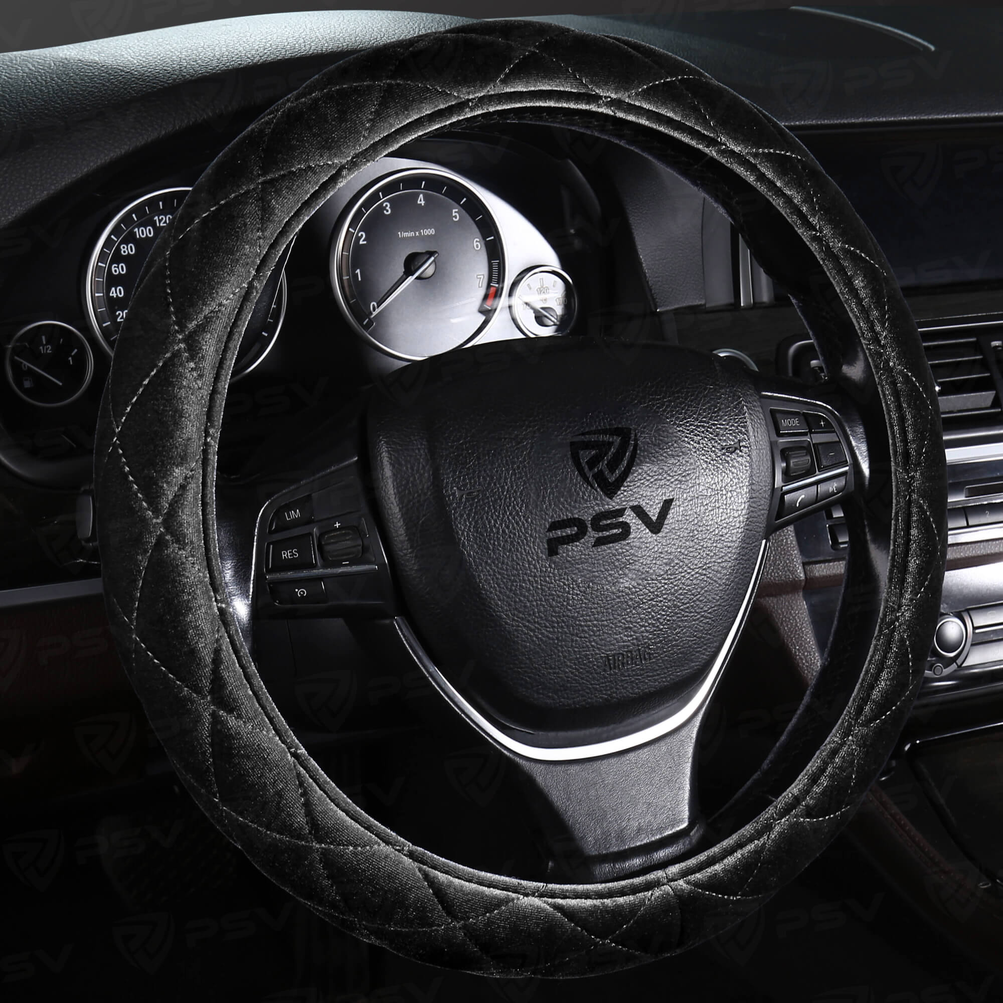 Оплетка на руль PSV CONVEX PRO (Черный) M,вельвет