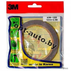 Скотч двухсторонний ЗМ 12мм*2,5м (Южная Корея)