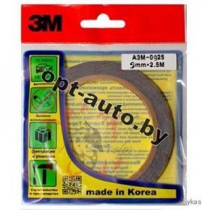 Скотч двухсторонний ЗМ 9мм*2,5м (Южная Корея)