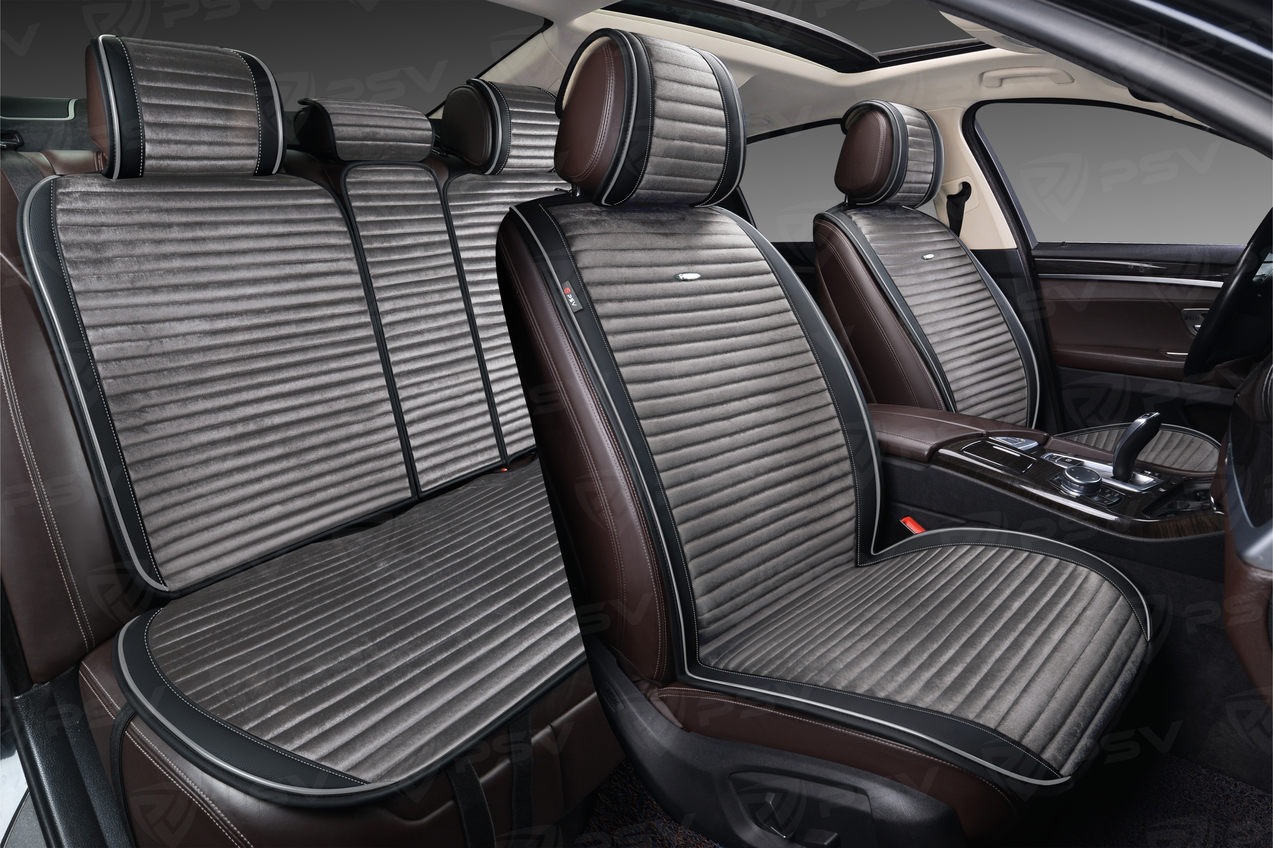 Накидки PSV Bliss (Черно-Серый), комплект на весь салон    (ХИТ ПРОДАЖ)