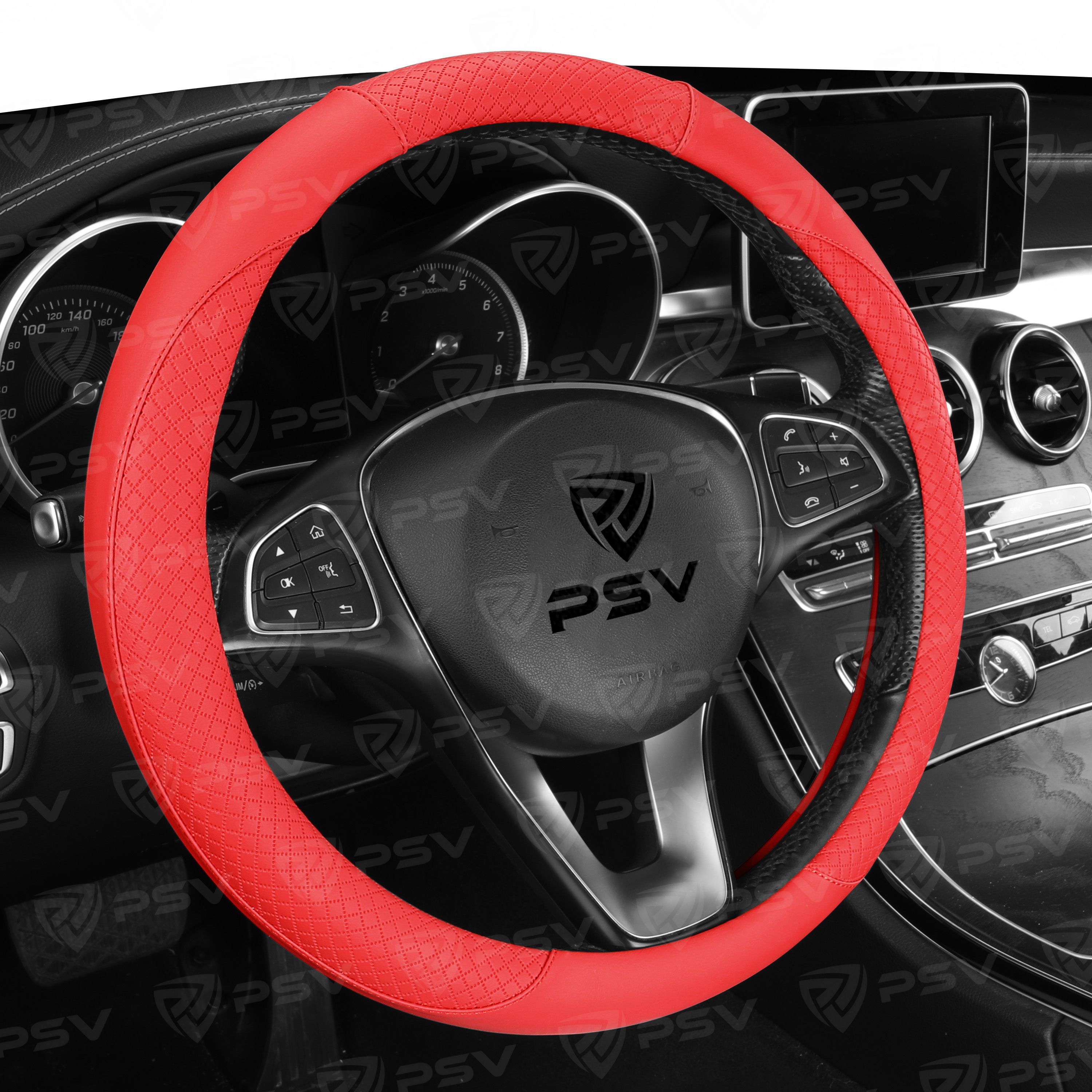 Оплетка на руль PSV GREAT (Красный) M, экокожа