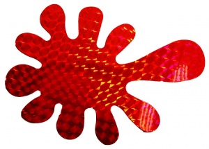 Наклейка Клякса блестящая малая 9*13см