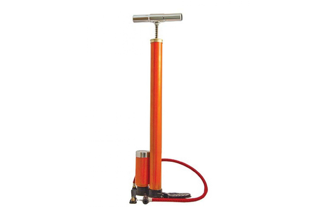 Насос ручной с манометром АВТОСТОП AC-9001 ORANGE с ресивером