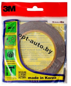 Скотч двухсторонний ЗМ 14мм*10м (Южная Корея)