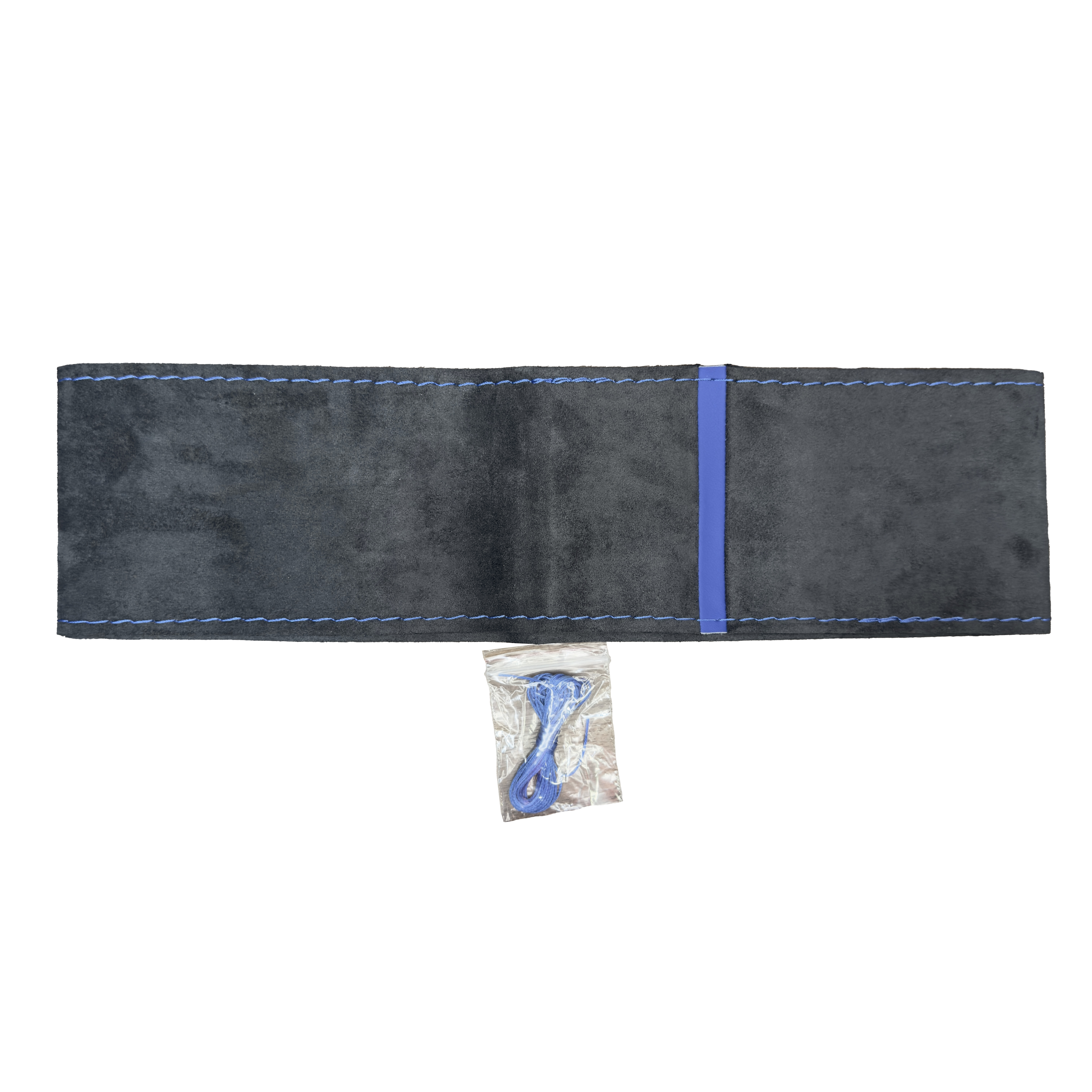 Оплетка на руль PSV со шнуровкой CONTACT Fiber (Черный/Отстрочка синяя) M алькантара