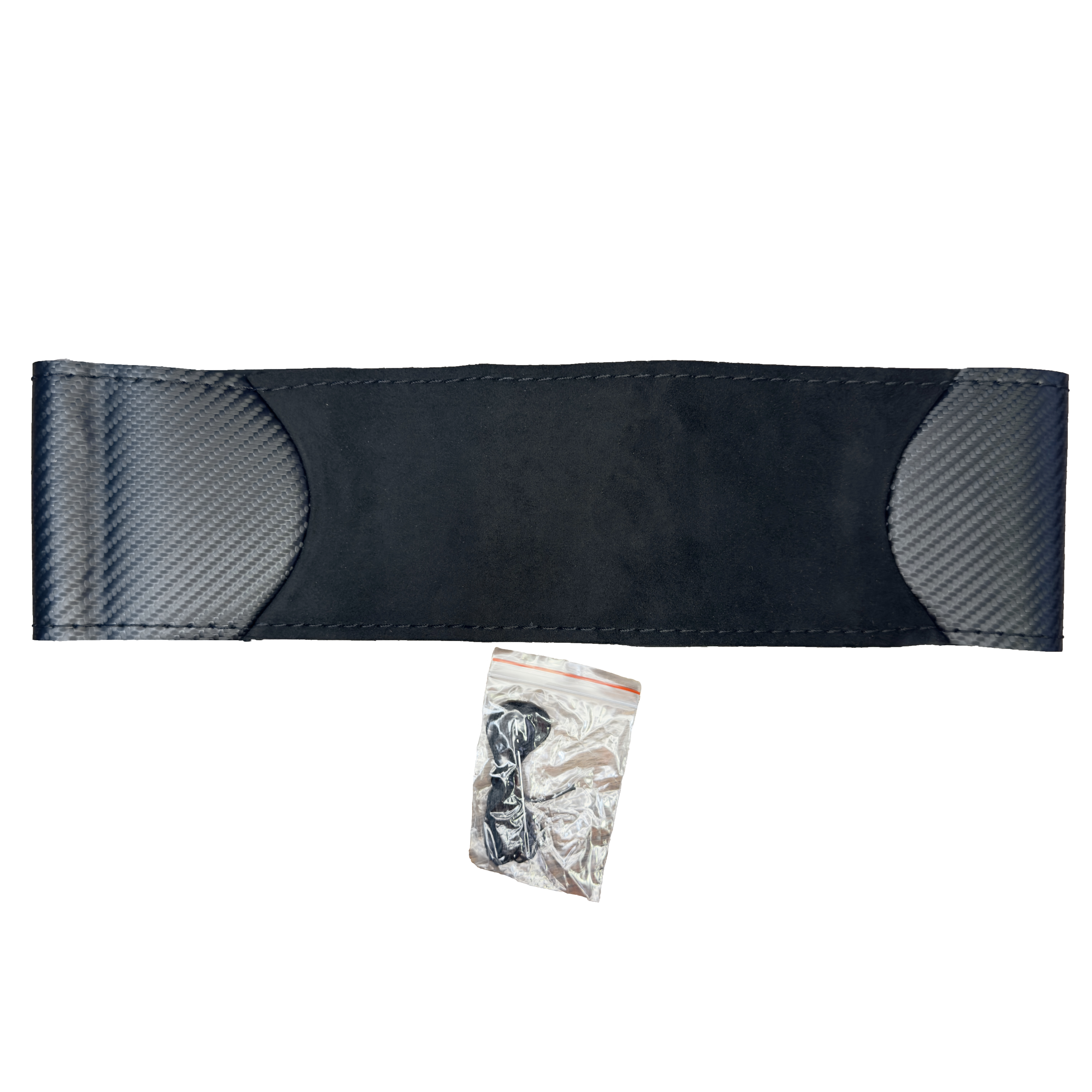 Оплетка на руль PSV со шнуровкой CORD Fiber (Черный) M алькантара+карбон