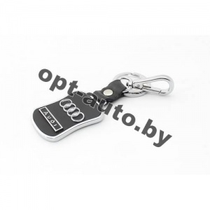 Брелок автомобильный кожаный + металл AUDI