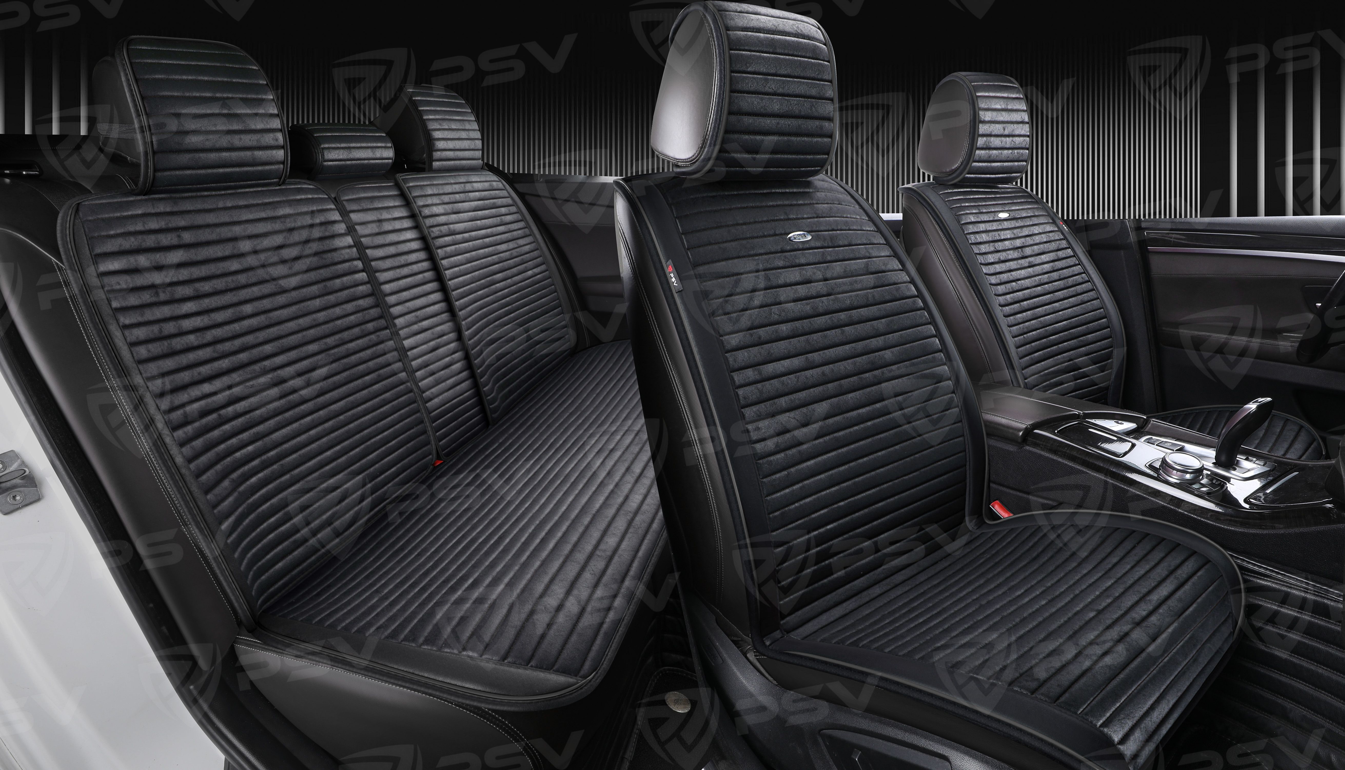 Накидки PSV Bliss PRO Skin (Черный), комплект на весь салон, мокрая кожа