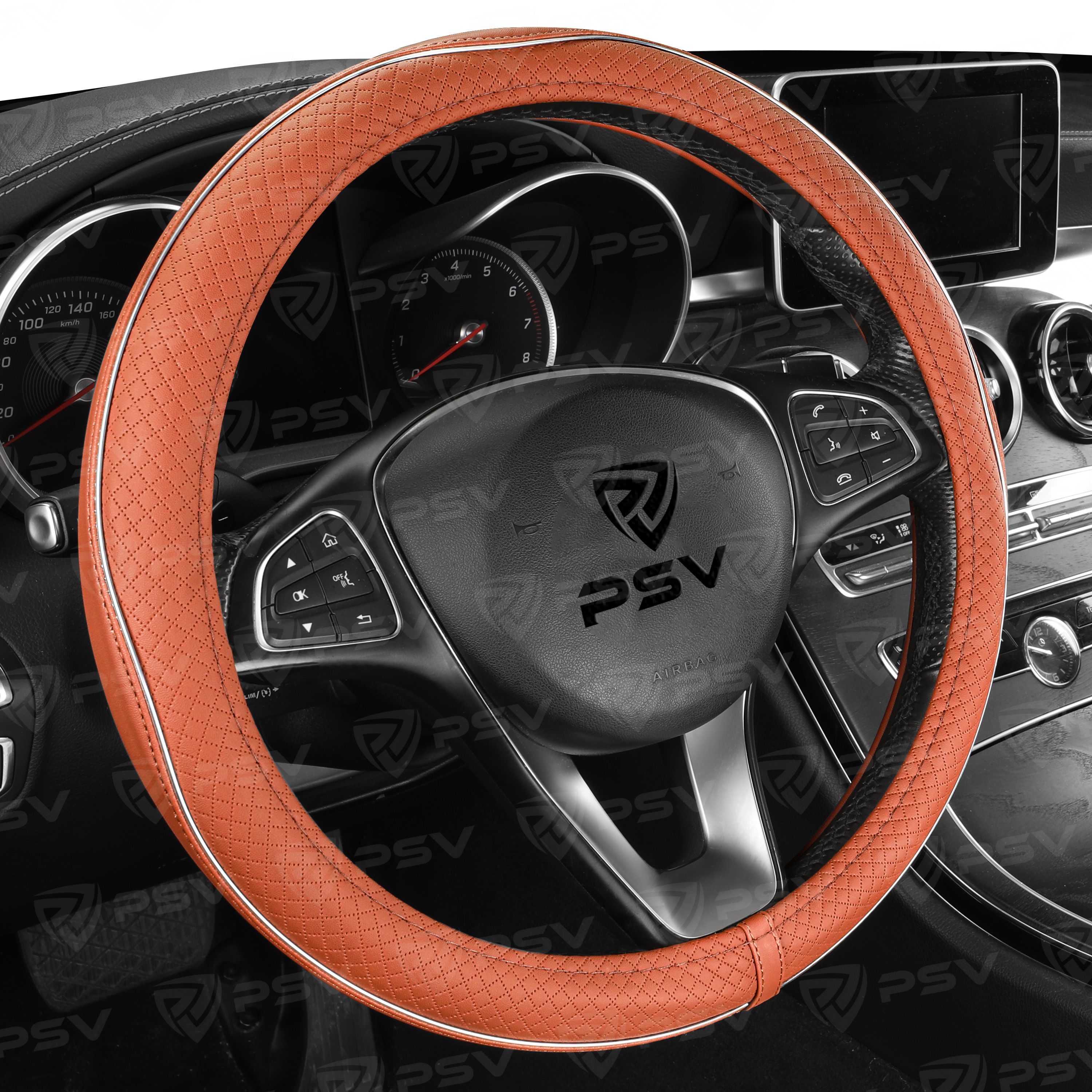 Оплетка на руль PSV INSERT (Коричневый) M, экокожа
