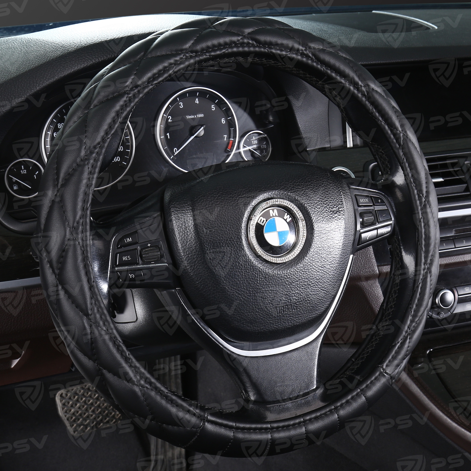 Оплетка на руль PSV CONVEX (Черный) M,экокожа