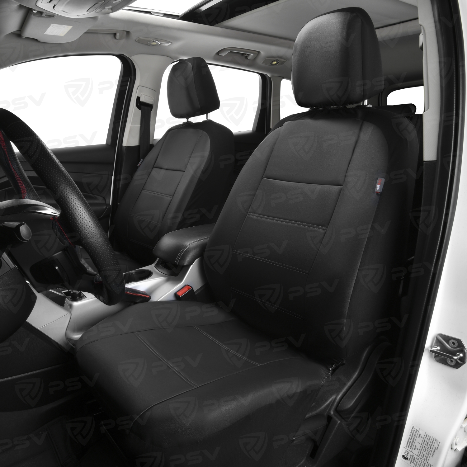 Чехлы GTL Kavaler (Черный/отстрочка серая), экокожа, вакуумная упаковка