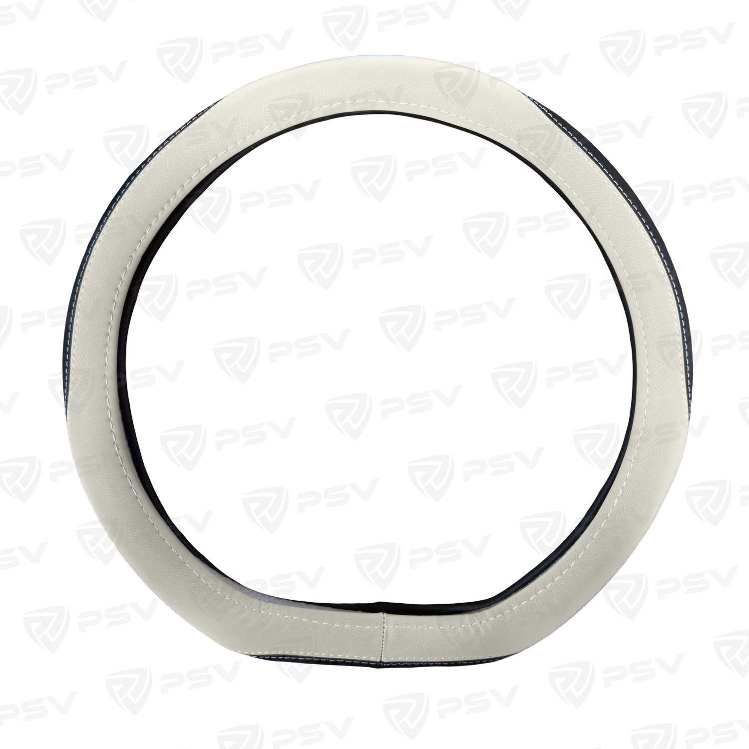 Оплетка на руль  PSV SLIK CORNER со скошенным низом Fiber (Черно-Бежевый) М, экокожа