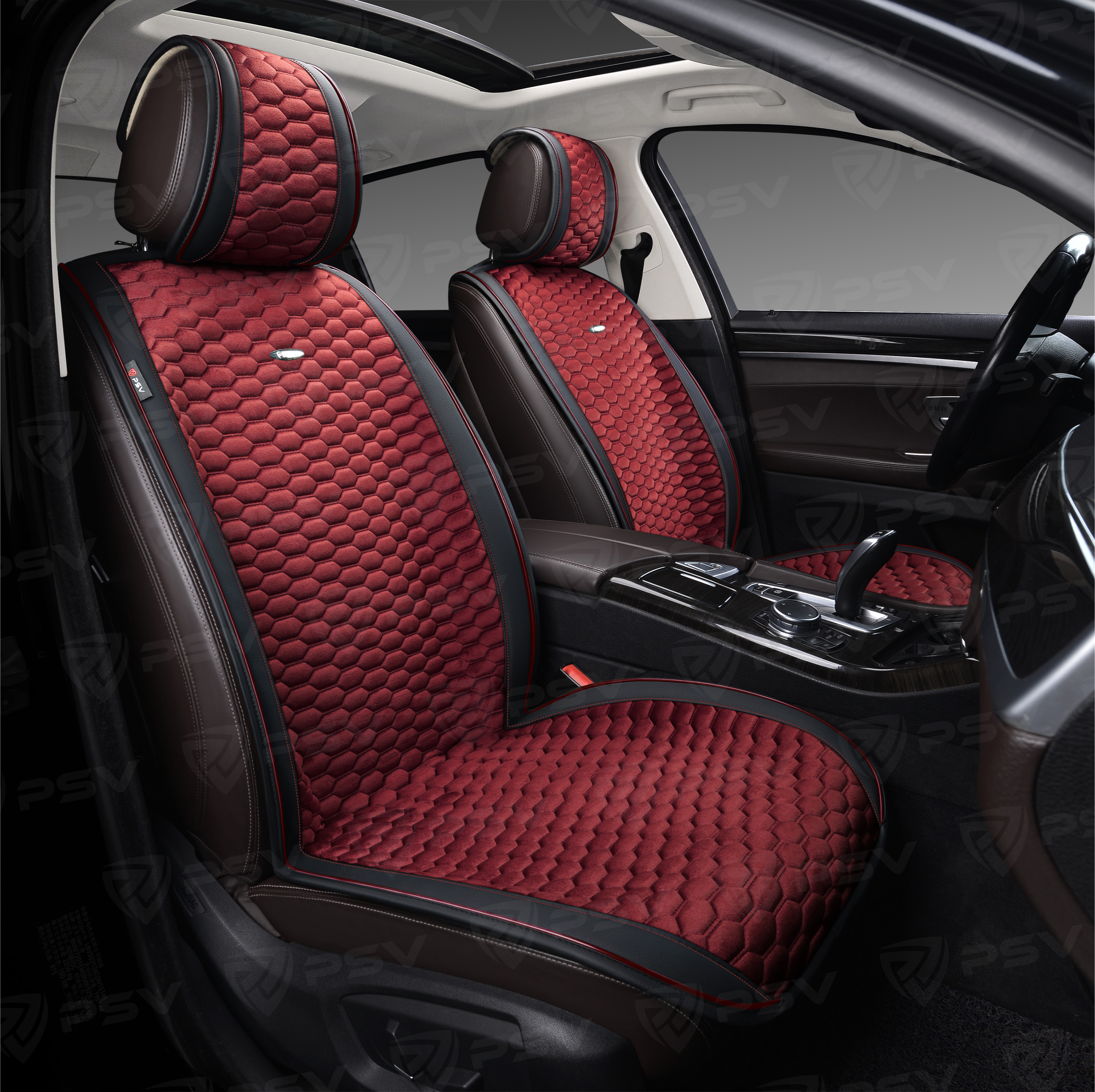 Накидки PSV Hornet 2 FRONT (Черно-Красный), на передние сиденья (2 шт.)    (ХИТ ПРОДАЖ)