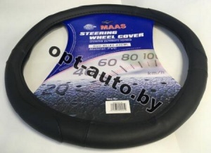 Оплётка на руль MAAS черная-гладкая 025 (размер М)