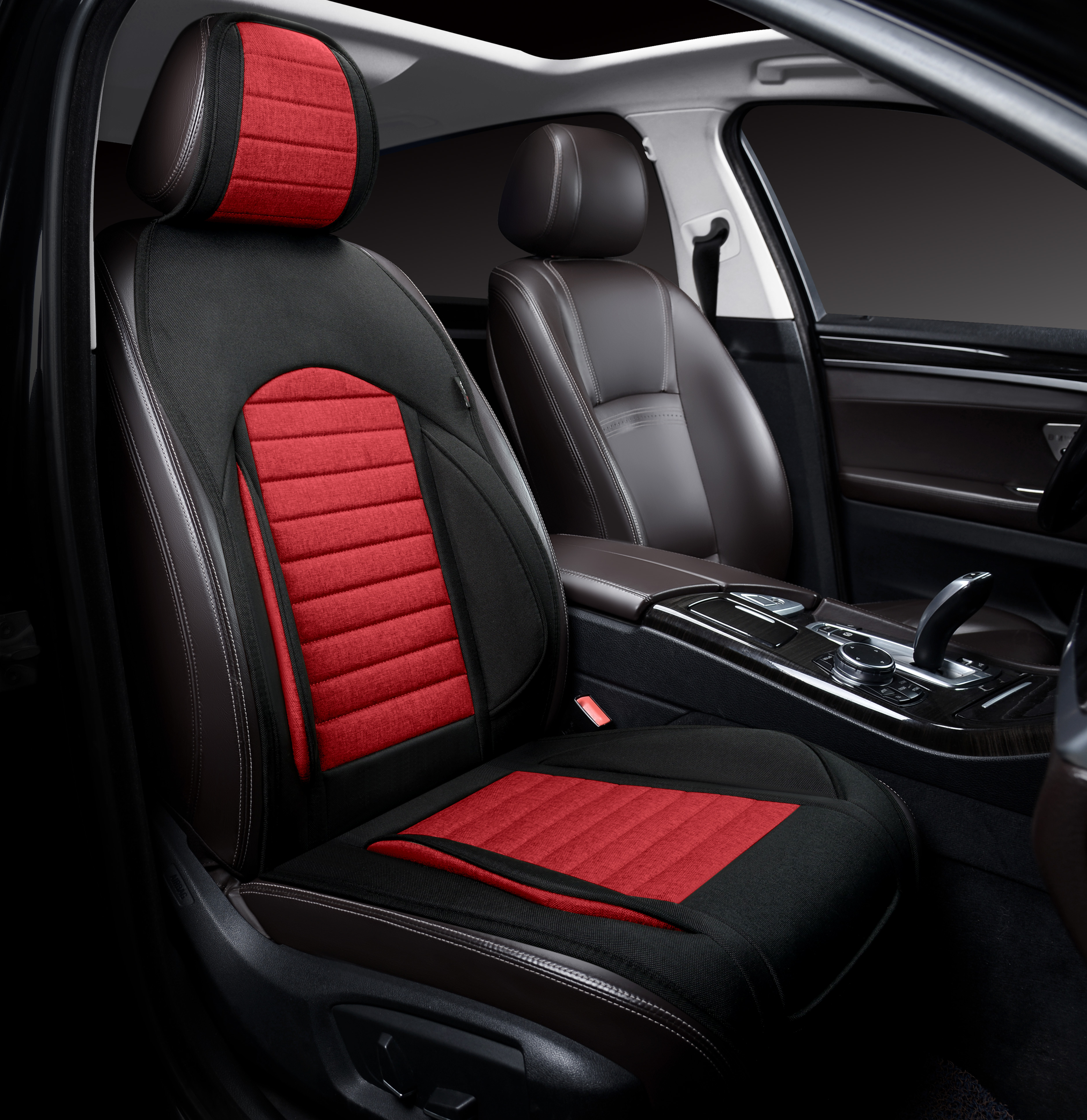 Накидки PSV Master FRONT (Черно-Красный), на переднее сиденье (1 шт.)