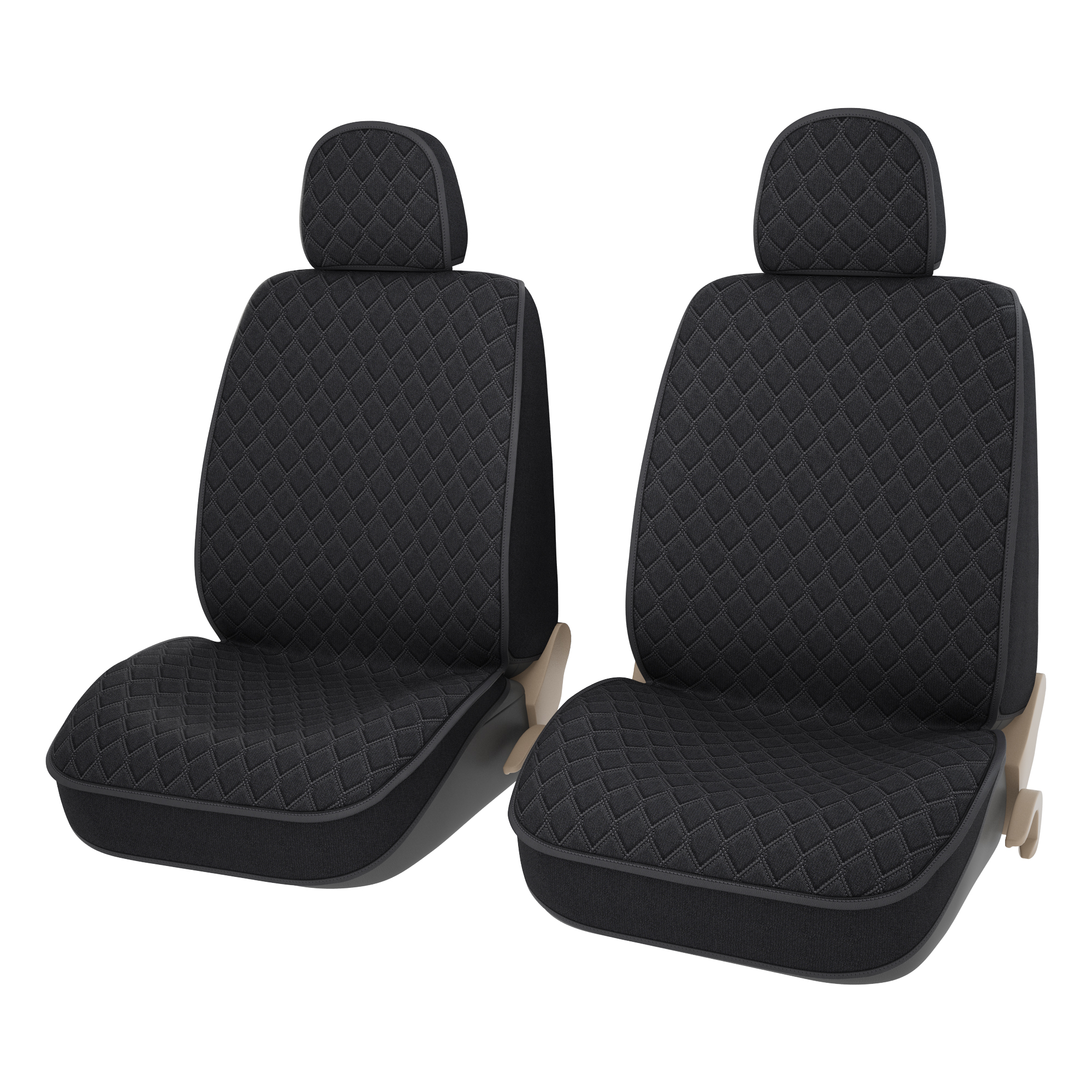 Накидки 5D GTL Kontrol 2 FRONT (Т.Серый), на передние сиденья, лен (СКИДКА)