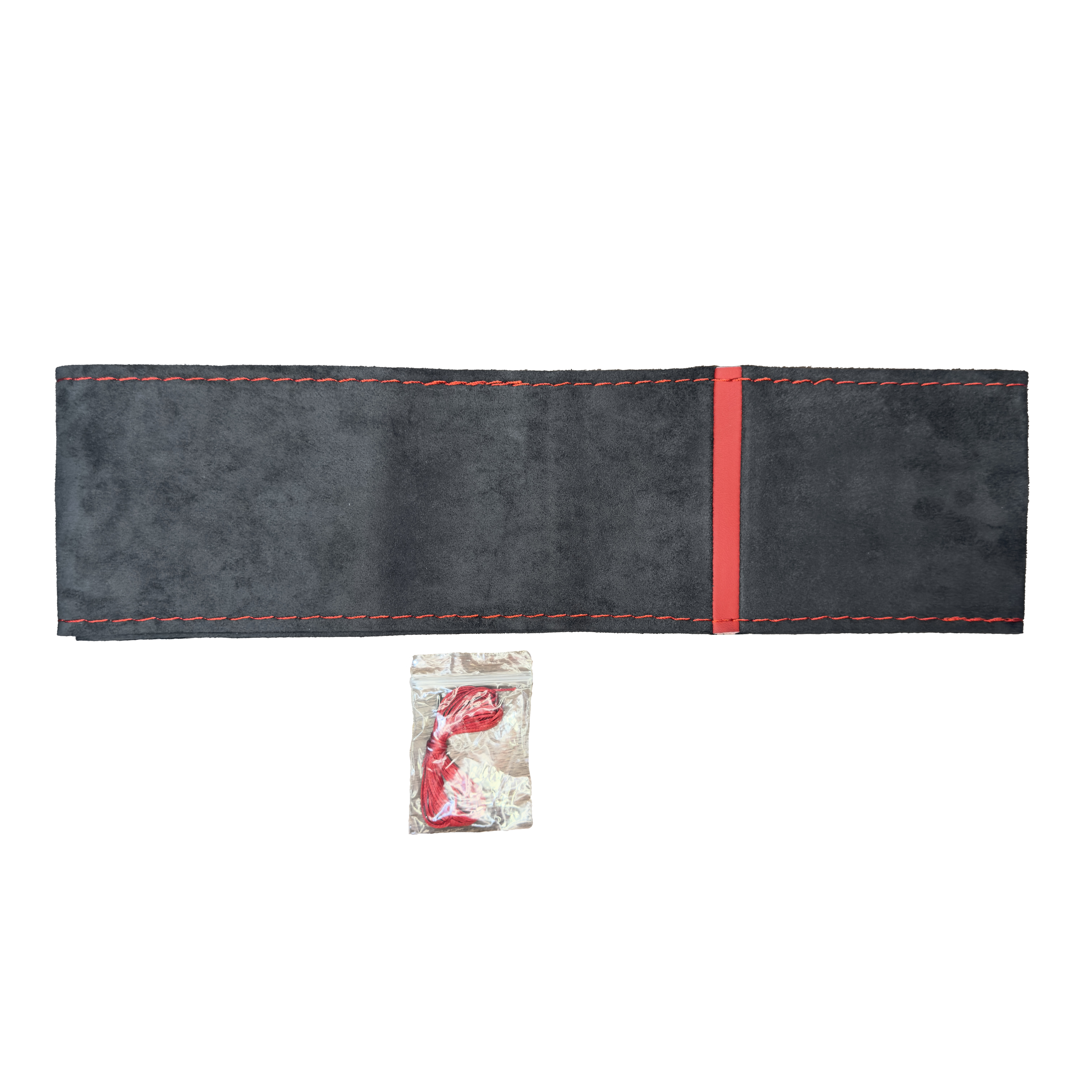 Оплетка на руль PSV со шнуровкой CONTACT Fiber (Черный/Отстрочка красная) M алькантара