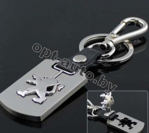 Брелок автомобильный металл PEUGEOT