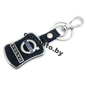 Брелок автомобильный кожаный + металл VOLVO