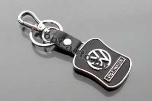 Брелок автомобильный кожаный + металл VOLKSWAGEN 
