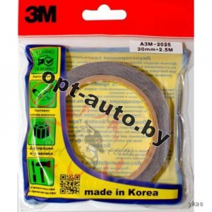 Скотч двухсторонний ЗМ 20мм*2,5м (Южная Корея)