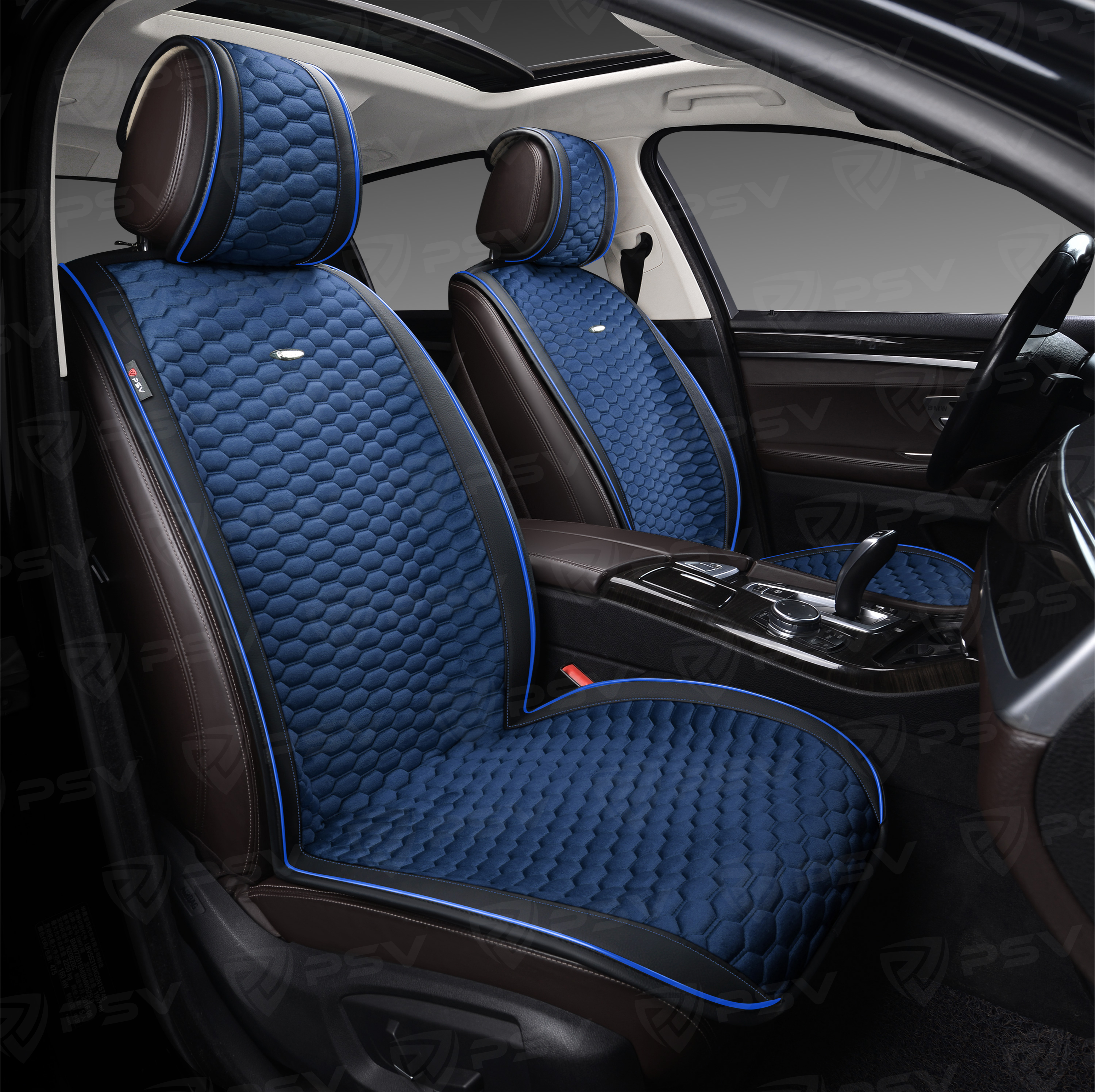 Накидки PSV Hornet 2 FRONT (Черно-Синий), на передние сиденья (2 шт.)   (ХИТ ПРОДАЖ)
