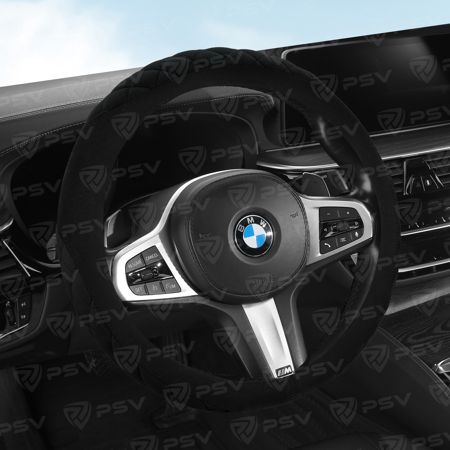 Оплетка на руль PSV SOFT (Черный) M, вельвет