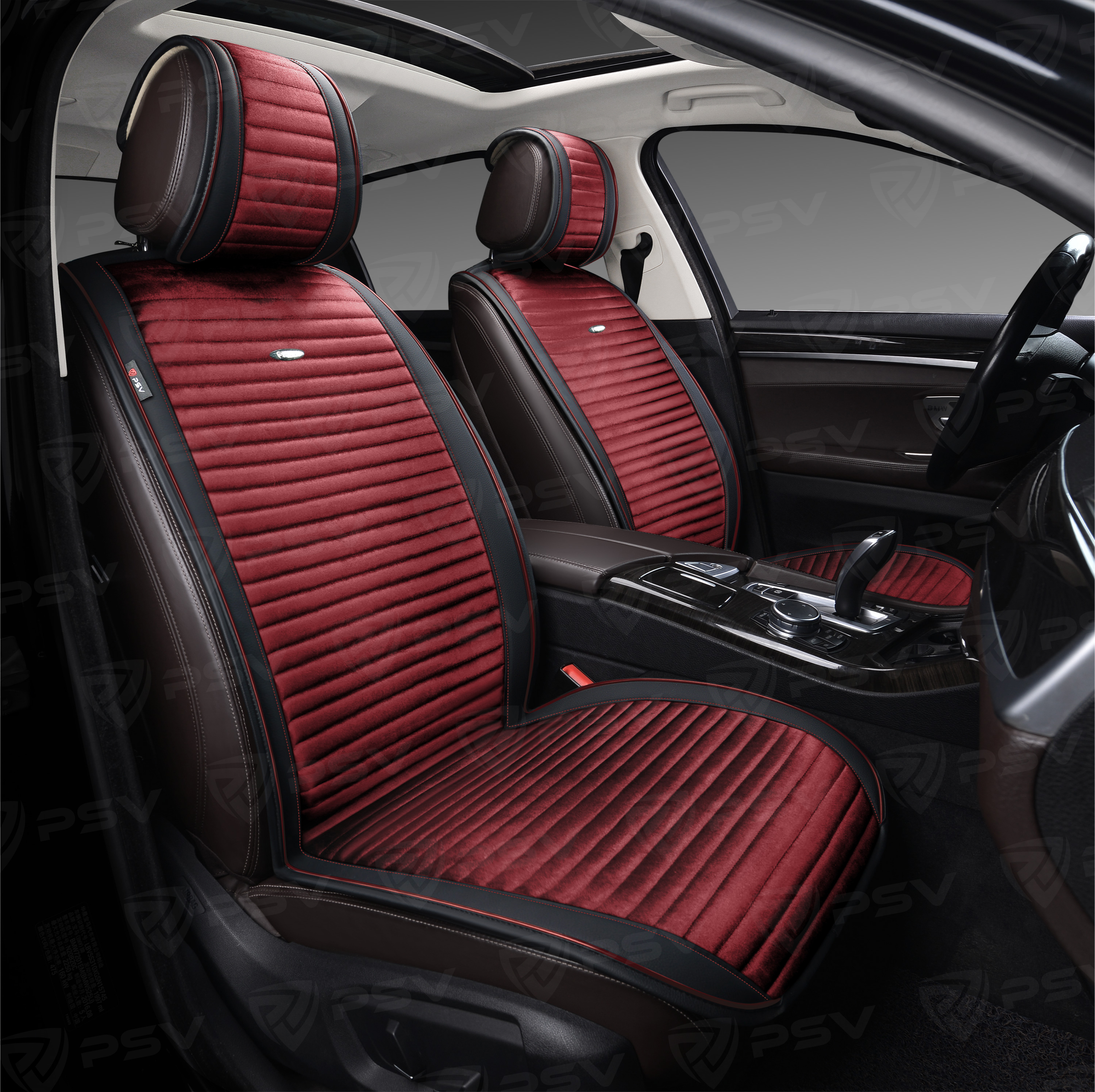 Накидки PSV Bliss 2 FRONT (Черно-Красный), на передние сиденья (2 шт.)    (ХИТ ПРОДАЖ)