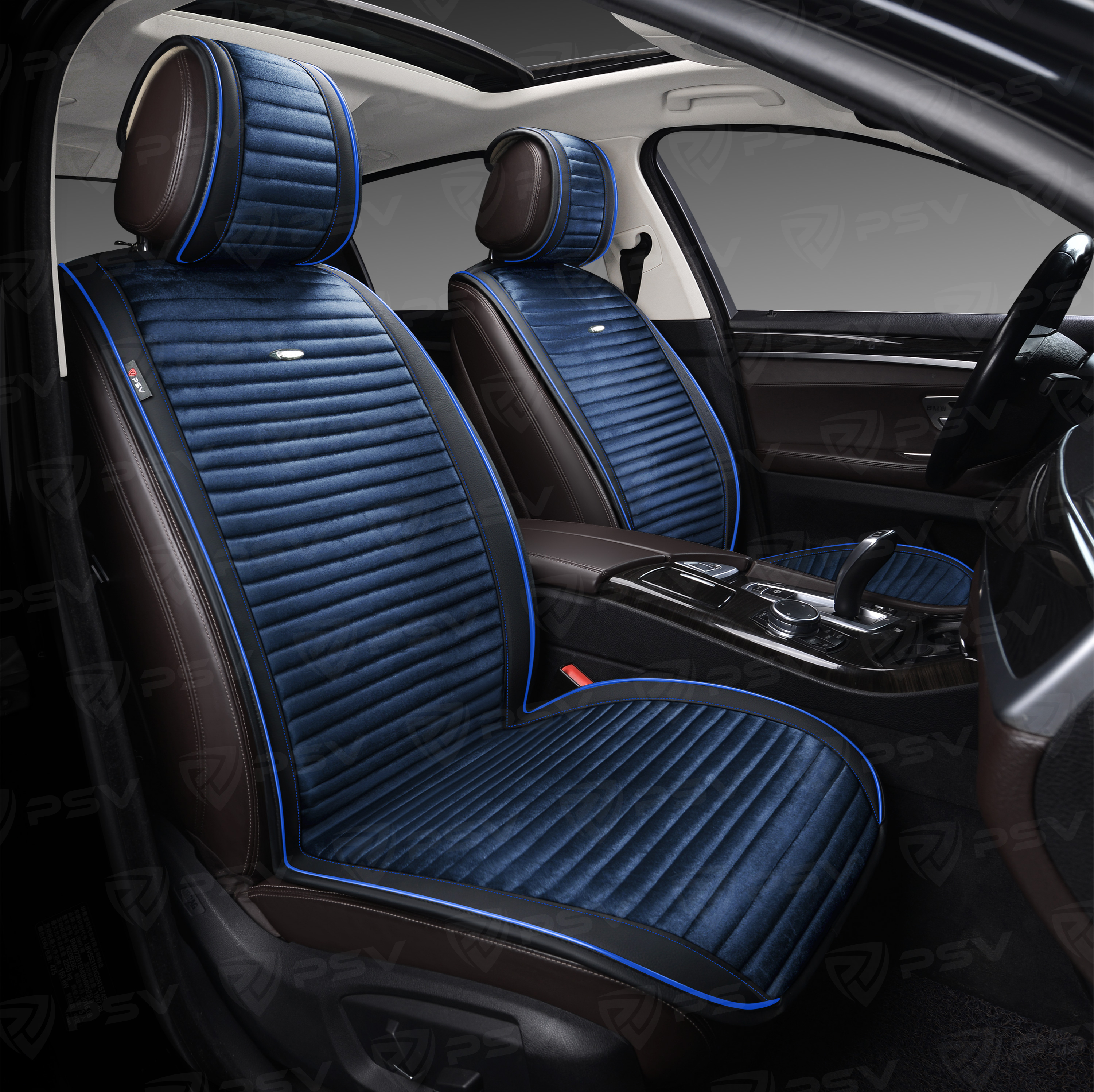 Накидки PSV Bliss 2 FRONT (Черно-Синий), на передние сиденья (2 шт.)    (ХИТ ПРОДАЖ)