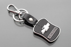 Брелок автомобильный кожаный + металл CHEVROLET
