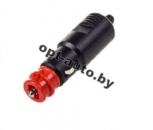 Штекер прикуривателя универсальный (красный) М5 (160204м)