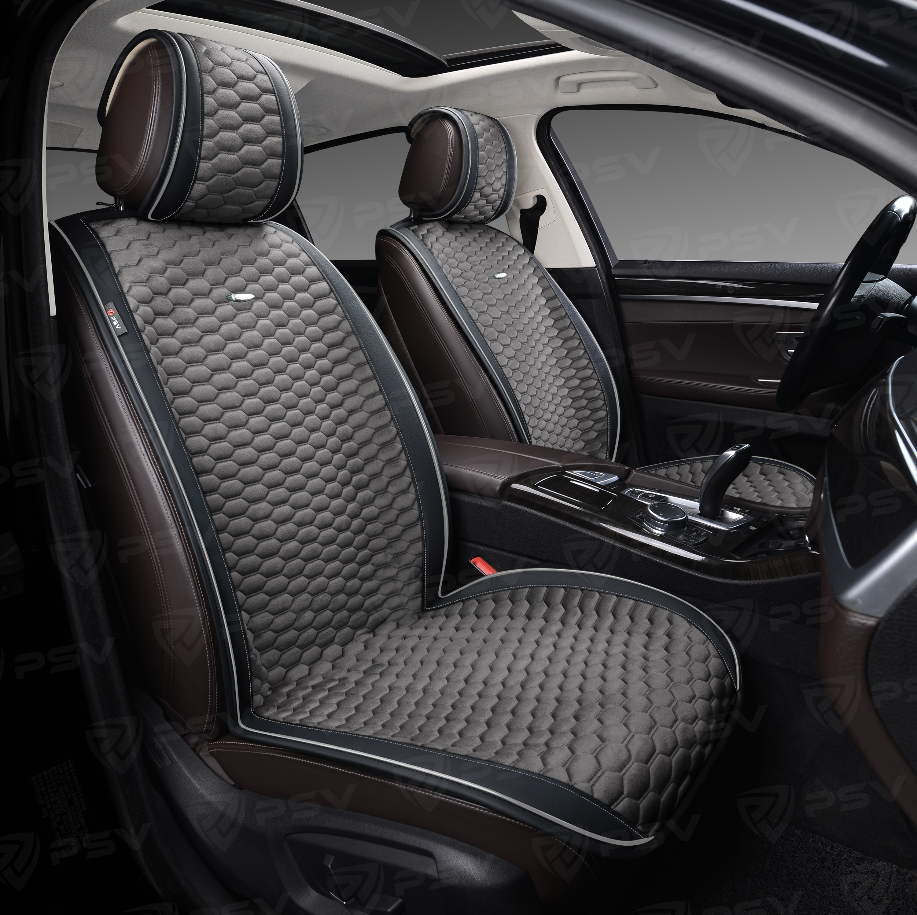 Накидки PSV Hornet 2 FRONT (Черно-Серый), на передние сиденья (2 шт.)    (ХИТ ПРОДАЖ)