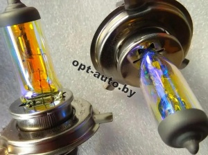 Автолампы MITSUMORO Н16 12v 19w PGJ19-3 +50% gold effect набор 2 шт. (Япония)