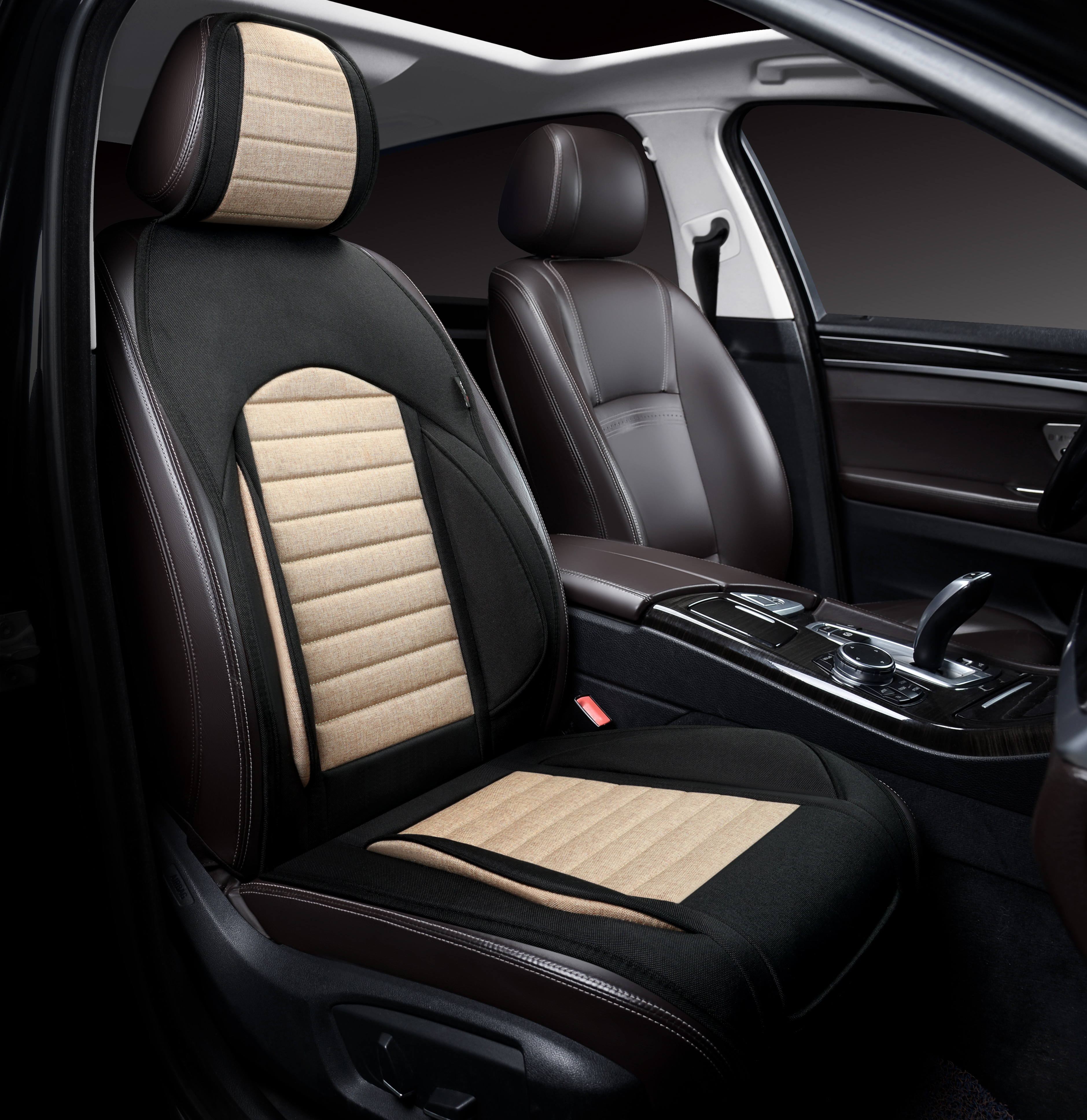Накидки PSV Master FRONT (Черно-Бежевый), на переднее сиденье (1 шт.)