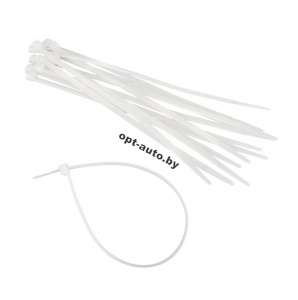 Хомут пластиковый  М5 5х400 белый 1уп/100шт (05400б)