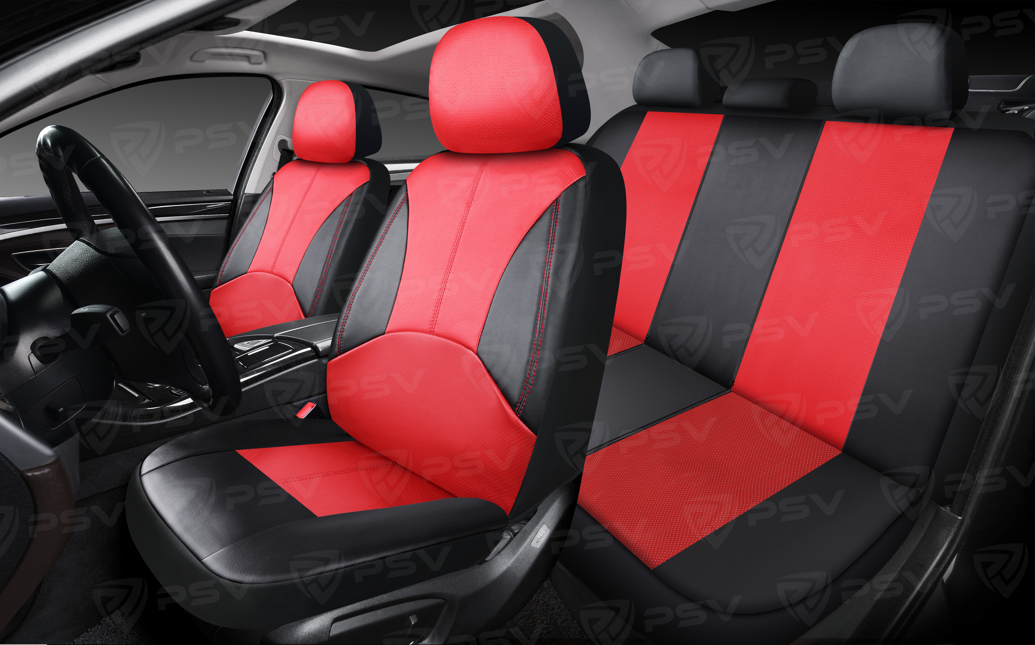 Чехлы PSV Imperial Next (Черный-Красный), экокожа