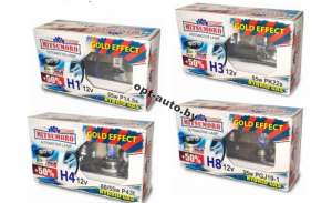 Автолампы MITSUMORO Н11  12v 55w +50% gold effect набор 2 шт. (Япония)