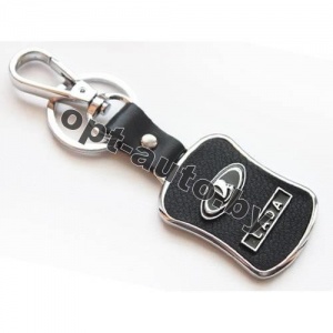 Брелок автомобильный кожаный + металл LADA