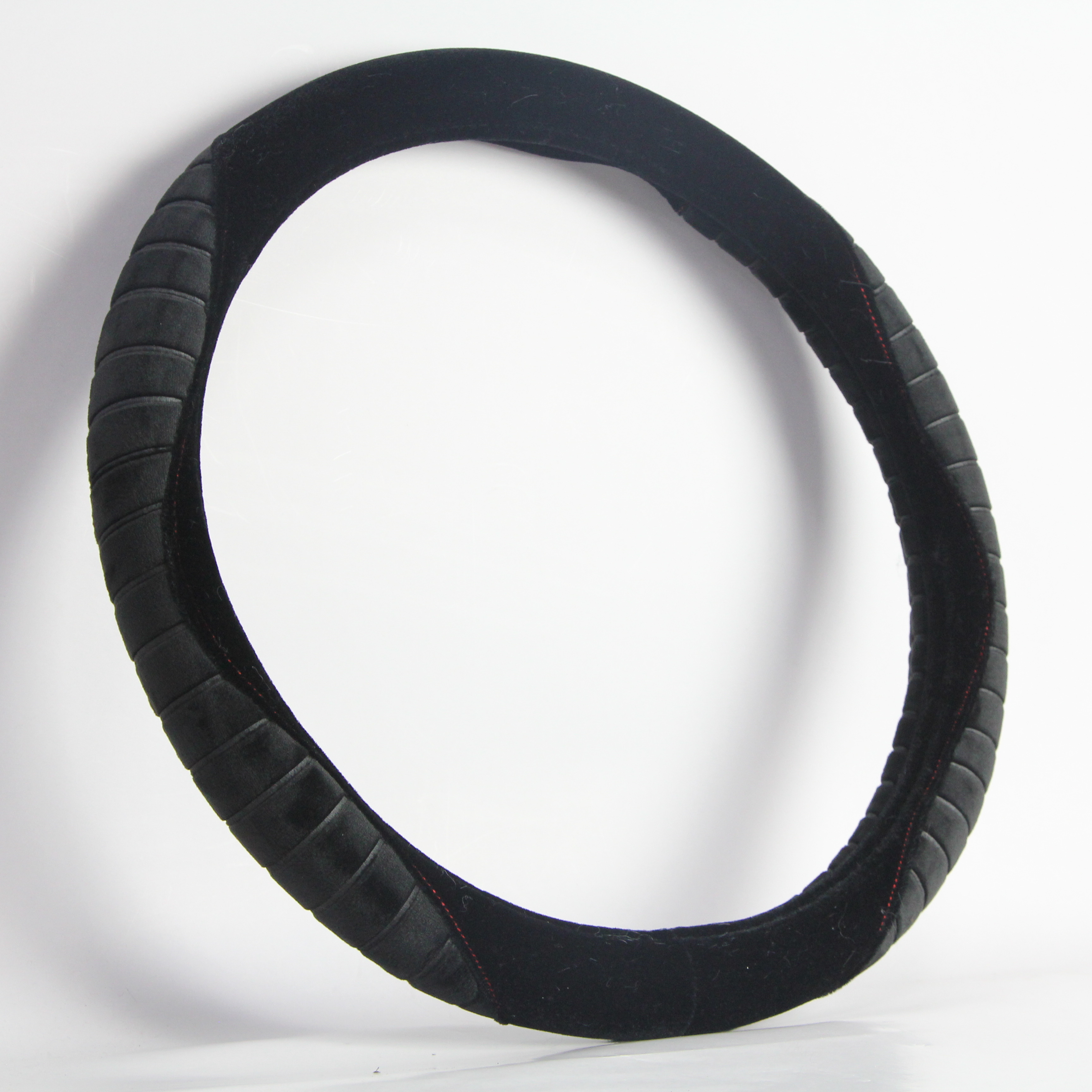 Оплетка на руль PSV LOSK (Черный/Отстрочка красная) M,вельвет+велюр