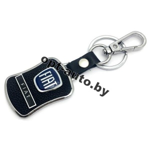 Брелок автомобильный кожаный + металл FIAT