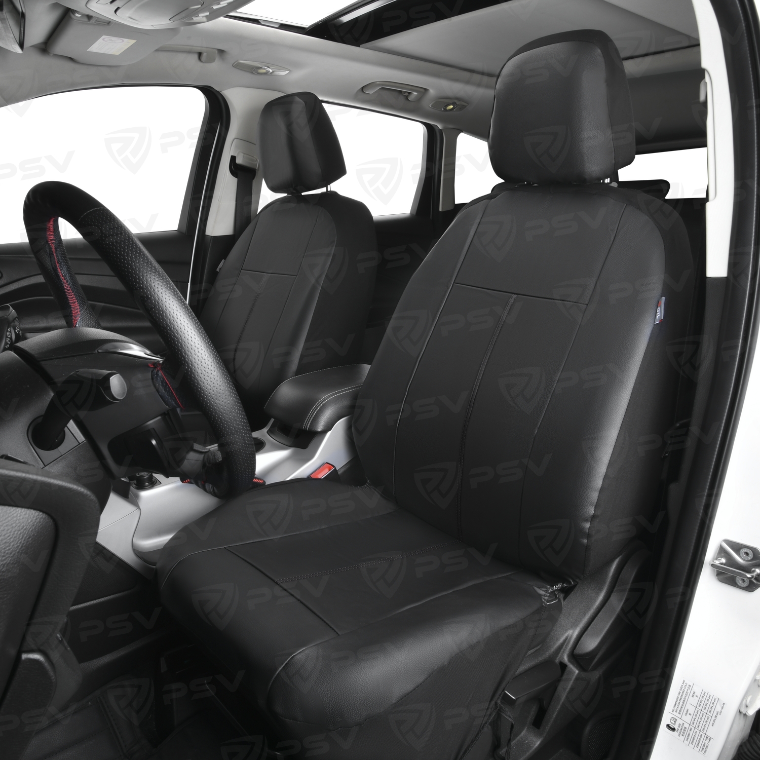 Чехлы GTL Aviator (Черный/отстрочка черная), экокожа, вакуумная упаковка