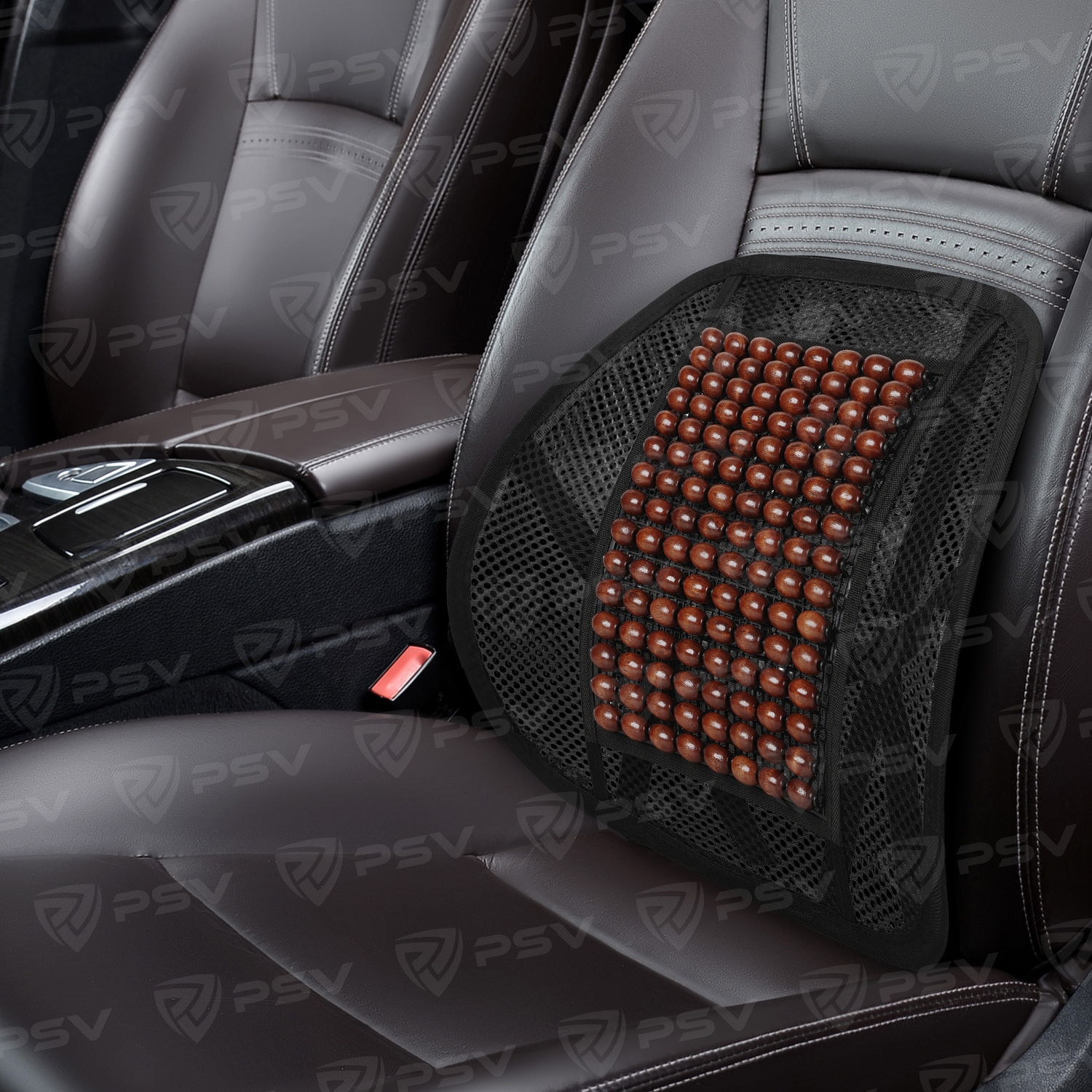 Подушка ортопедическая под спину PSV P2008 шарики (Коричневый), 1 шт.