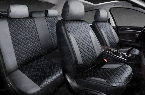 Чехлы PSV King Next (Черный-Серый), терморомб + экокожа (ХИТ ПРОДАЖ)