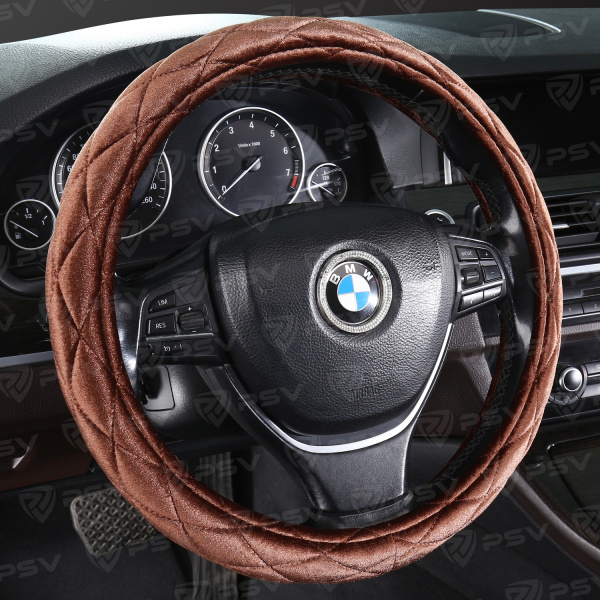 Оплетка на руль PSV CONVEX PRO (Коричневый) M,вельвет