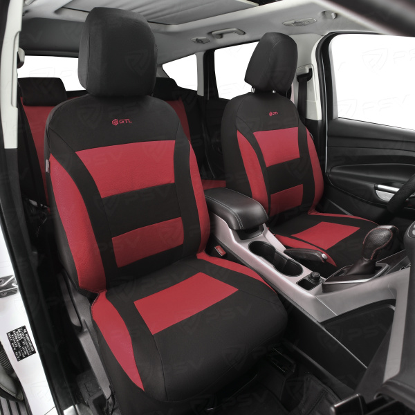 Чехлы GTL Commodore (Бордовый), полиэстер с имитацией кожи