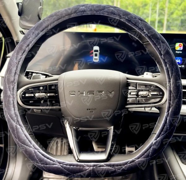 Оплетка на руль PSV CONVEX PRO CORNER со скошенным низом (Серый) M,вельвет