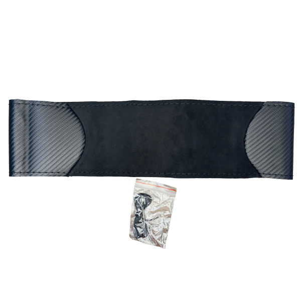 Оплетка на руль PSV со шнуровкой CORD Fiber (Черный) M алькантара+карбон