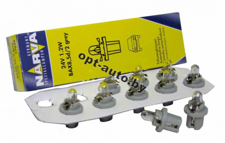 Автолампы Narva   24v     1,2w (BAX10d) серая (17039)