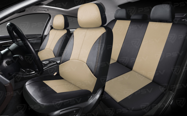 Чехлы PSV Imperial Next (Черный-Бежевый), экокожа